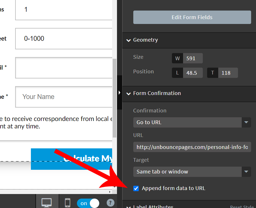 Dynamic text update in page with URL parameters in Unbounce